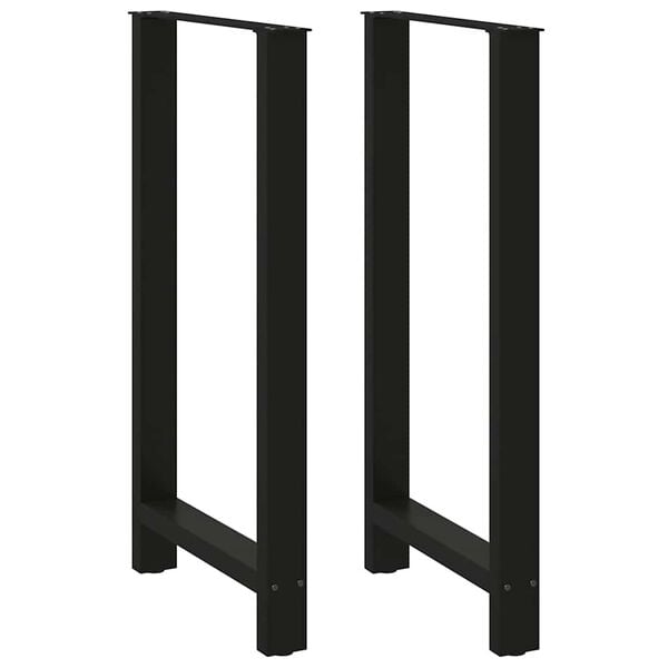 vidaXL Patas para mesa de bar negras (2 unidades, 60 x 110-111 cm, acero)