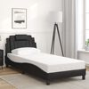 vidaXL Estructura de cama Viana con LED sin colch&oacute;n negro 90x200 cm