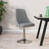 vidaXL Silla de comedor giratoria tela gris claro
