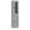 vidaXL Aparador alto madera contrachapada gris Sonoma 34,5x34x180 cm