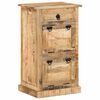 vidaXL Zapatero de 4 niveles con caj&oacute;n madera de mango rugosa