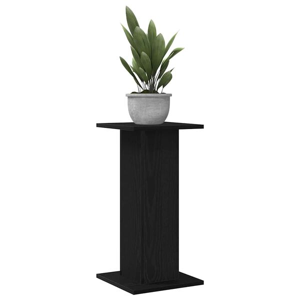 vidaXL Soporte de plantas 2 pcs Roble Negro 30 x 30 x 60 cm