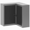 vidaXL Armario de herramientas Negro y Gris 55 x 55 x 55 cm