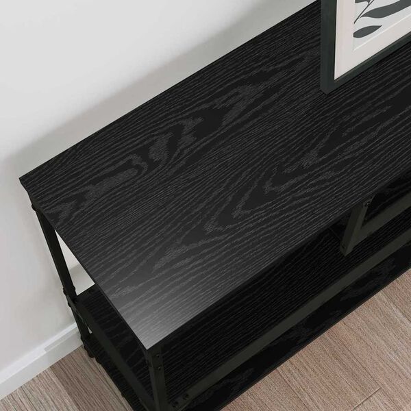 vidaXL Mesa Consola Roble Negro 100 x 30 x 75 cm Madera de ingenier&iacute;a