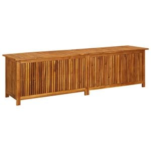 vidaXL Caja de almacenaje de jard&iacute;n madera maciza acacia 200x50x58 cm