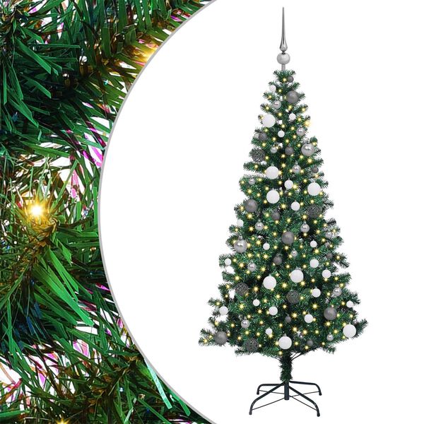 vidaXL &Aacute;rbol de Navidad Artificial Preiluminado Verde 180 cm