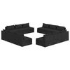 vidaXL Set de sof&aacute;s de jard&iacute;n 12 pzas cojines rat&aacute;n sint&eacute;tico negro