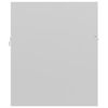 vidaXL Armario para lavabo contrachapada blanco brillo 90x38,5x46 cm