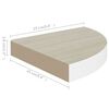 vidaXL Estante de esquina de pared MDF roble y marr&oacute;n 25x25x3,8 cm