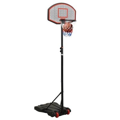vidaXL Canasta de baloncesto polietileno negro 216-250 cm