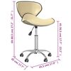 vidaXL Sillas de comedor giratorias 4 unidades cuero sintético crema