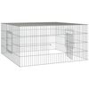 vidaXL Jaula para conejos hierro galvanizado 110x110x55 cm