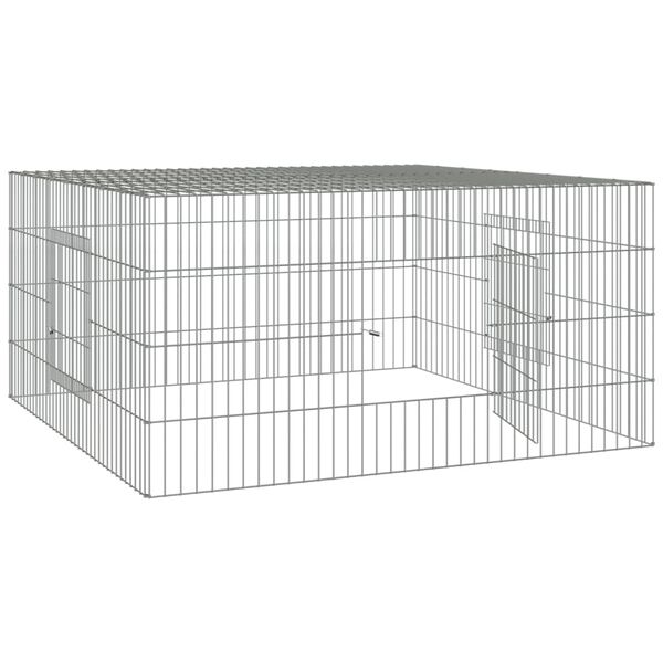 vidaXL Jaula para conejos hierro galvanizado 110x110x55 cm