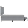 vidaXL Cama tipo Box Spring con colch&oacute;n Gris Claro 180 x 200 cm tela