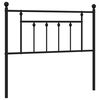 vidaXL Cabecero de repuesto de metal negro 107 cm