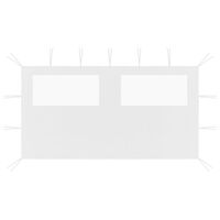 vidaXL Pared lateral de cenador con ventanas blanco 4x2 m