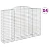 vidaXL Cestas de gaviones 6 uds forma de arco hierro 300x50x200/220 cm