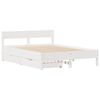vidaXL Estructura de cama sin colchón madera de pino blanca 150x200 cm