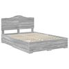 vidaXL Estructura de cama con cabecera Gris Sonoma 150 x 200 cm