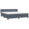 vidaXL Cama box spring con colch&oacute;n terciopelo gris oscuro 180x210 cm