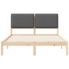 vidaXL Estructura de Cama con Cabecera Tapizada Gris oscuro