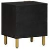 vidaXL Mesita de noche de madera maciza de mango negra 40x33x46 cm
