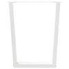 vidaXL Patas para mesa de comedor en forma de V (3 unidades), color blanco, 70 x (72-73,3) cm, acero