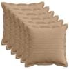 vidaXL Funda de almohada 6 uds. HOUTEN Marr&oacute;n 30 x 30 cm pana