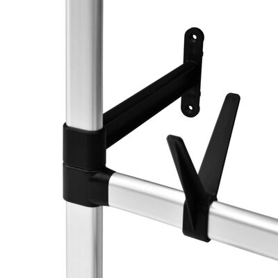 vidaXL Perchero zapatero telescópico con barras aluminio