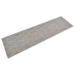 vidaXL Alfombra de cocina lavable terciopelo dibujo rombos 45x150 cm