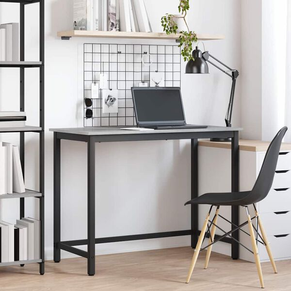 vidaXL Mesa Gris Sonoma 80 x 50 x 76,5 cm Madera Ingenierizada y Acero