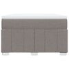 vidaXL Cama box spring con colch&oacute;n tela gris taupe 120x200 cm