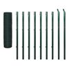 vidaXL Euro Valla de acero verde 10x1,7 m