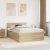 vidaXL Estructura de cama con cabecera Roble Sonoma 150 x 200 cm