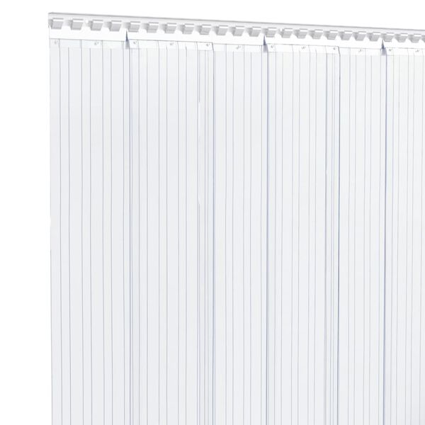 vidaXL Tira de cortina para puertas PVC transparente 200x1,6 mm 25 m