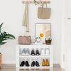 vidaXL Mueble zapatero madera contrachapada blanco brillo 75x35x45 cm
