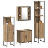 vidaXL Juego de muebles de ba&ntilde;o 4 pcs Marr&oacute;n Madera contrachapada