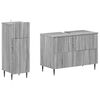 vidaXL Juego de gabinete de ba&ntilde;o de 2 piezas ZWOLLE Sonoma gris