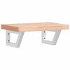 vidaXL Estante de lavabo de pared de acero y madera maciza de haya