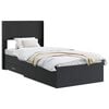 vidaXL Estructura de cama con almacenamiento y cabecero Negro