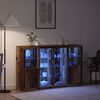 vidaXL Aparador LED Madera vieja 163 x 37 x 100 cm