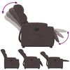 vidaXL Sill&oacute;n el&eacute;ctrico reclinable elevable de tela marr&oacute;n oscuro