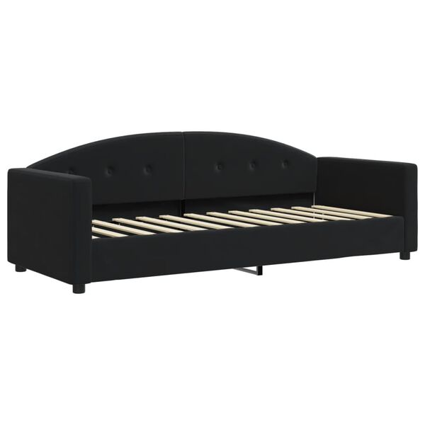 vidaXL Sof&aacute; cama nido con cajones terciopelo negro 80x200 cm