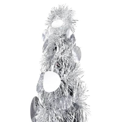 vidaXL Árbol de Navidad artificial emergente PET plateado 180 cm