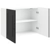 vidaXL Mueble de Cocina con puerta Kalmar Roble Negro 80 x 31 x 60 cm