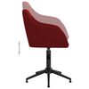 vidaXL Sillas de comedor giratorias 4 unidades terciopelo rojo tinto