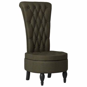 vidaXL Silla de estilo zueco Verde militar 56,5 x 70 x 110 cm