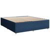 vidaXL Cama box spring con colch&oacute;n tela azul 200x200 cm