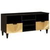 vidaXL Mueble de TV Negro y dorado 100 x 33 x 46 cm