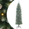 vidaXL &Aacute;rbol Navide&ntilde;o Artificial Delgado Verde y blanco 240 cm
